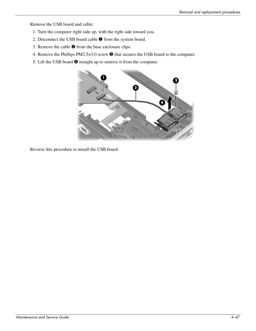 HP DV4 manual Removal and replacement procedures 