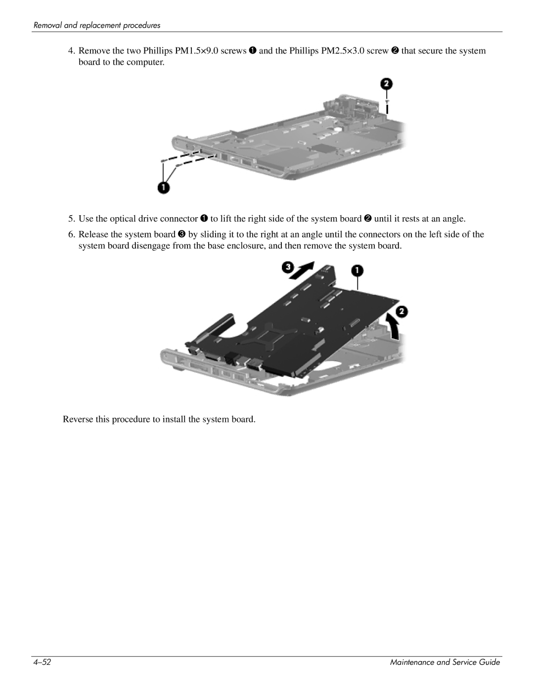 HP DV4 manual Removal and replacement procedures 