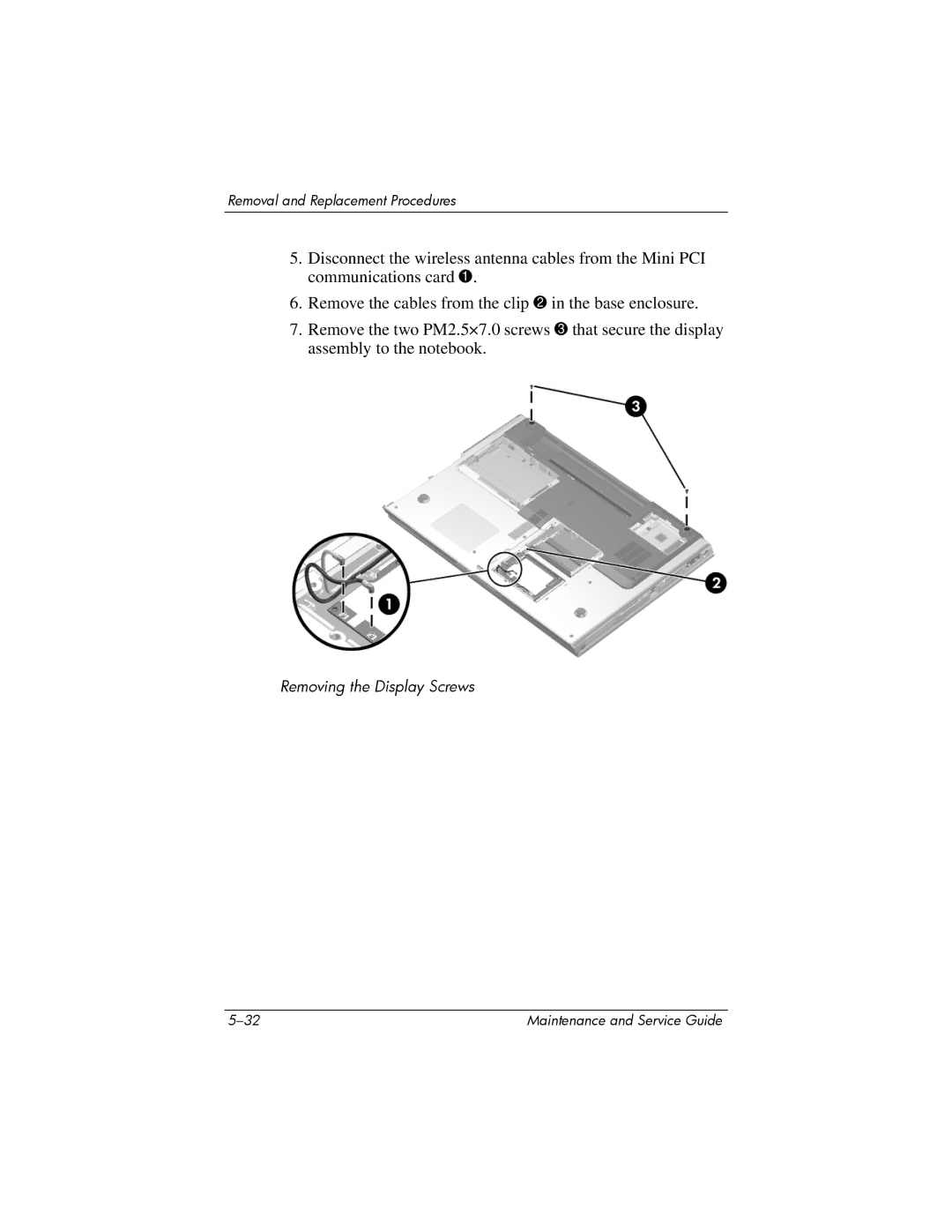 HP V4000, dv4000 manual Removing the Display Screws 