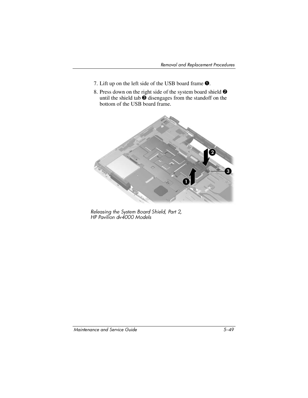 HP dv4000, V4000 manual Removal and Replacement Procedures 