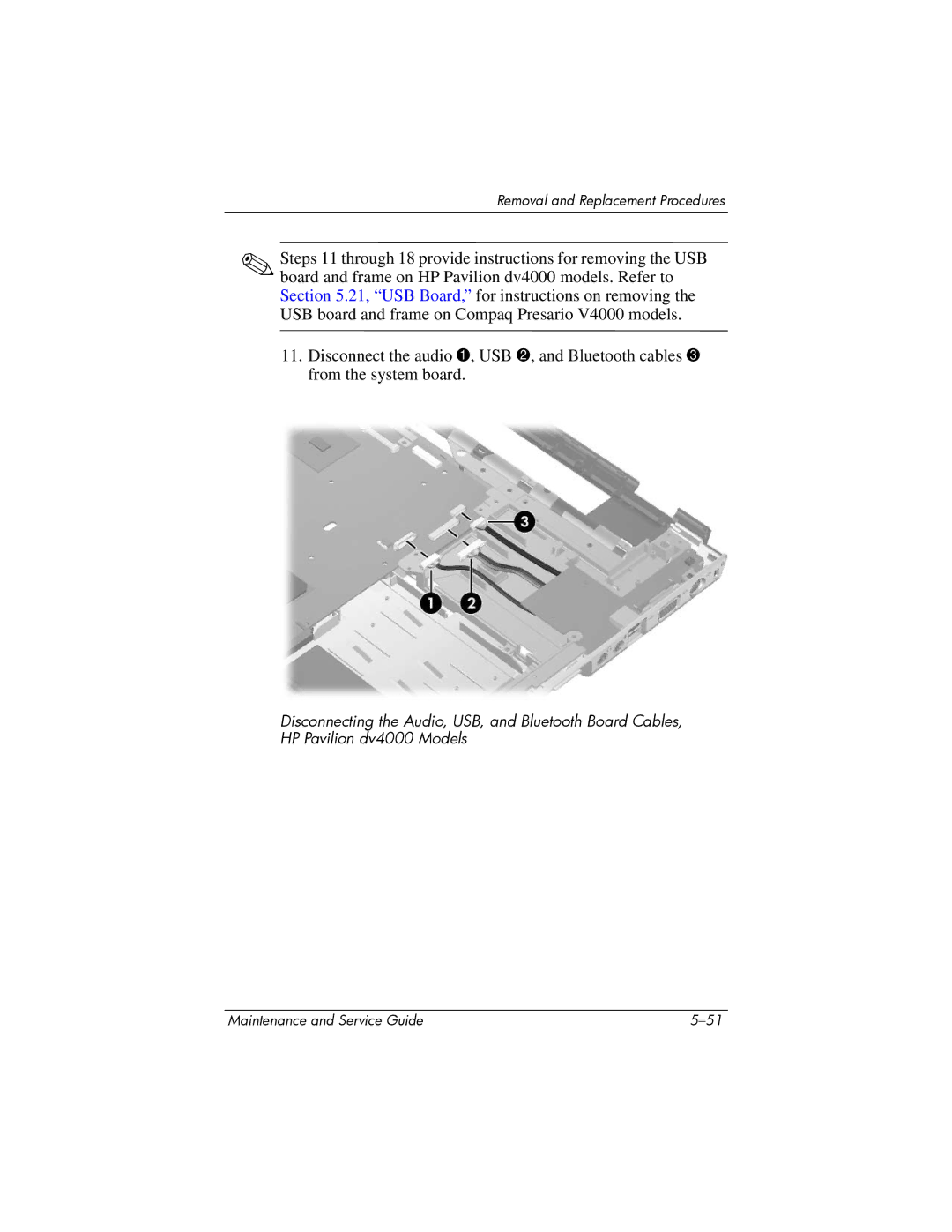 HP dv4000, V4000 manual Removal and Replacement Procedures 