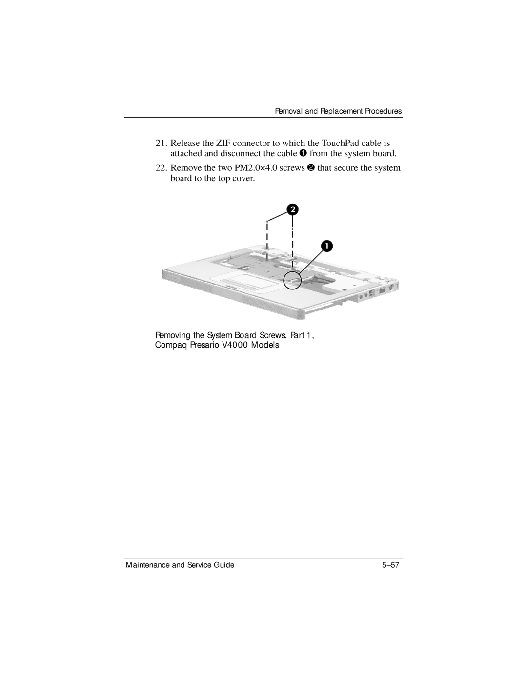 HP dv4000, V4000 manual Removal and Replacement Procedures 