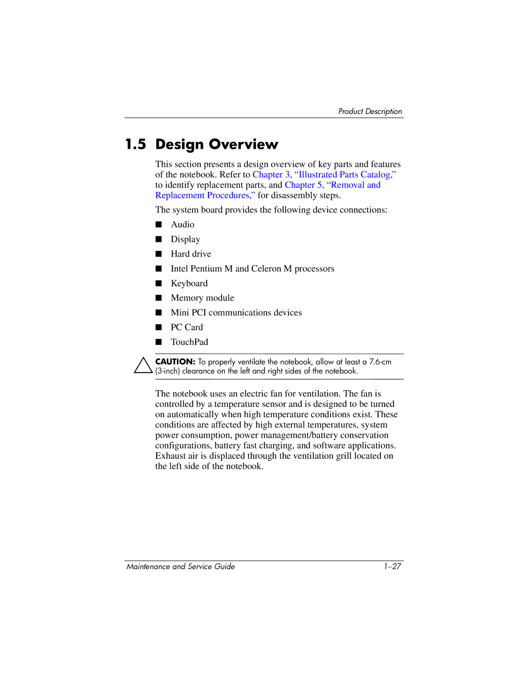 HP V4000, dv4000 manual Design Overview 