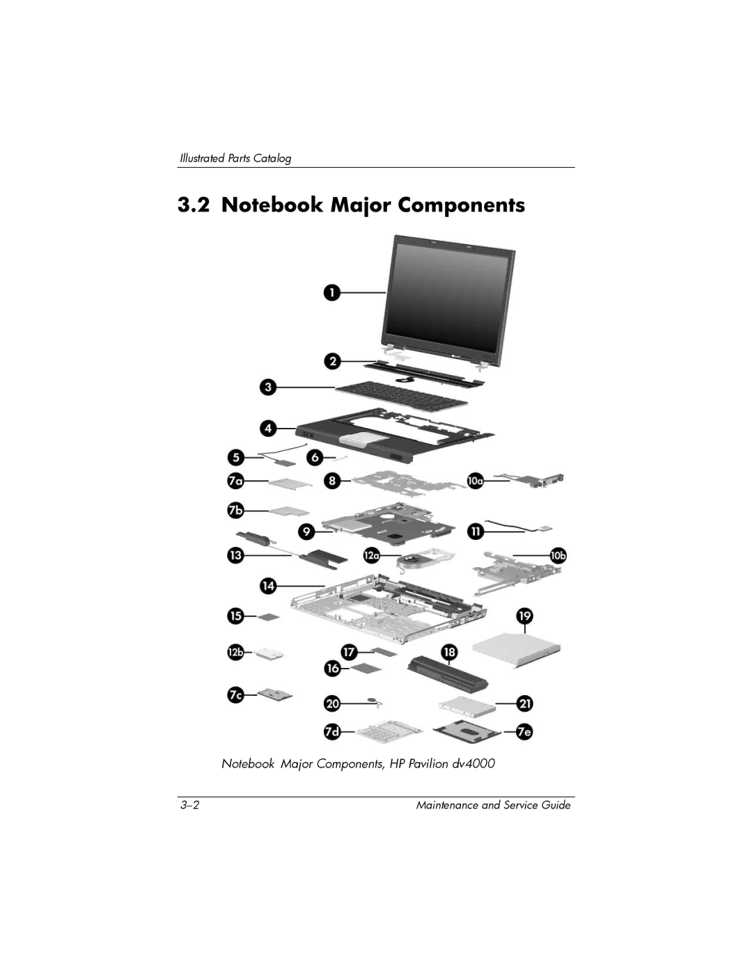 HP V4000, dv4000 manual Illustrated Parts Catalog 