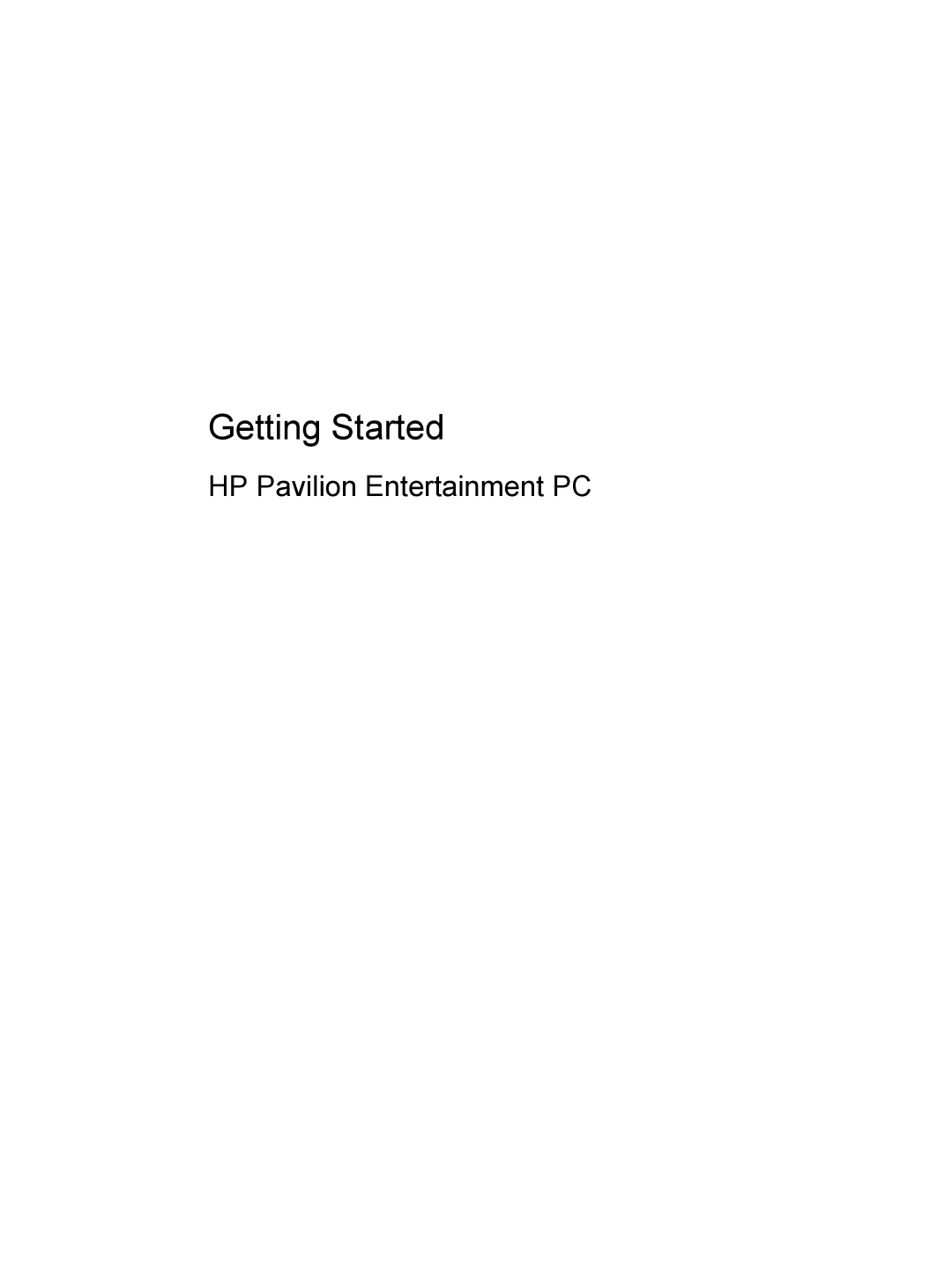 HP DV5-2077CL manual Getting Started 