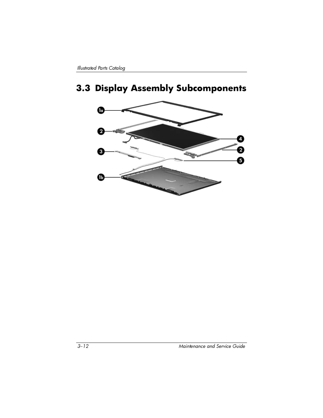 HP dv5000 dv5000 manual Display Assembly Subcomponents 