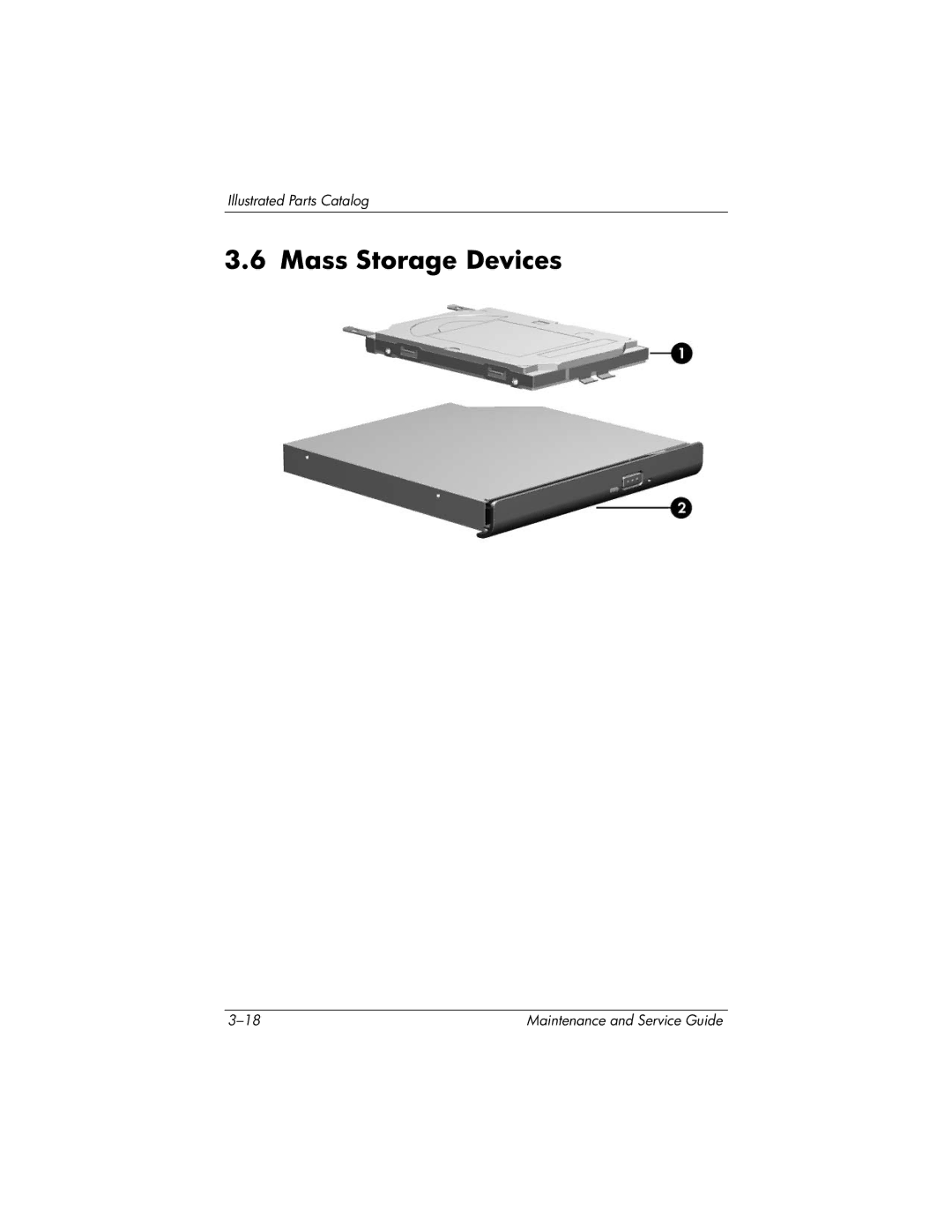 HP dv5100 manual Mass Storage Devices 