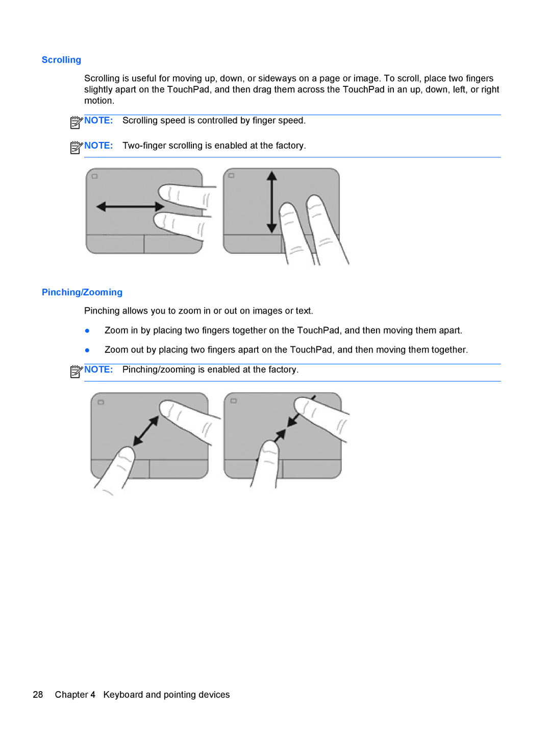 HP Dv6 6108Us manual Scrolling 