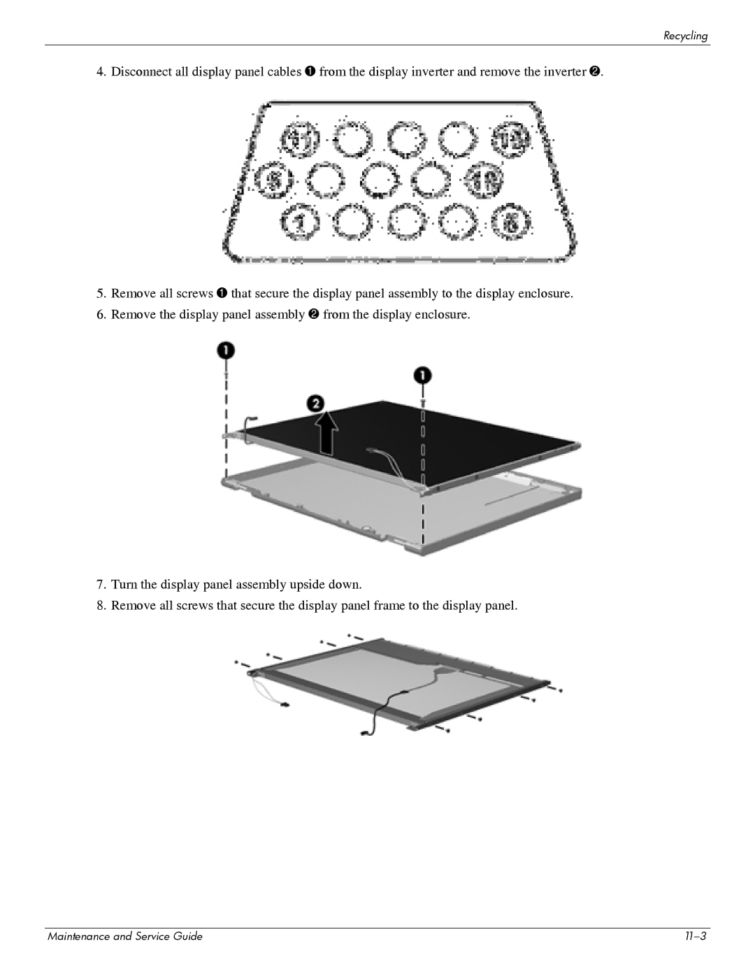 HP DV6 manual Maintenance and Service Guide 11-3 