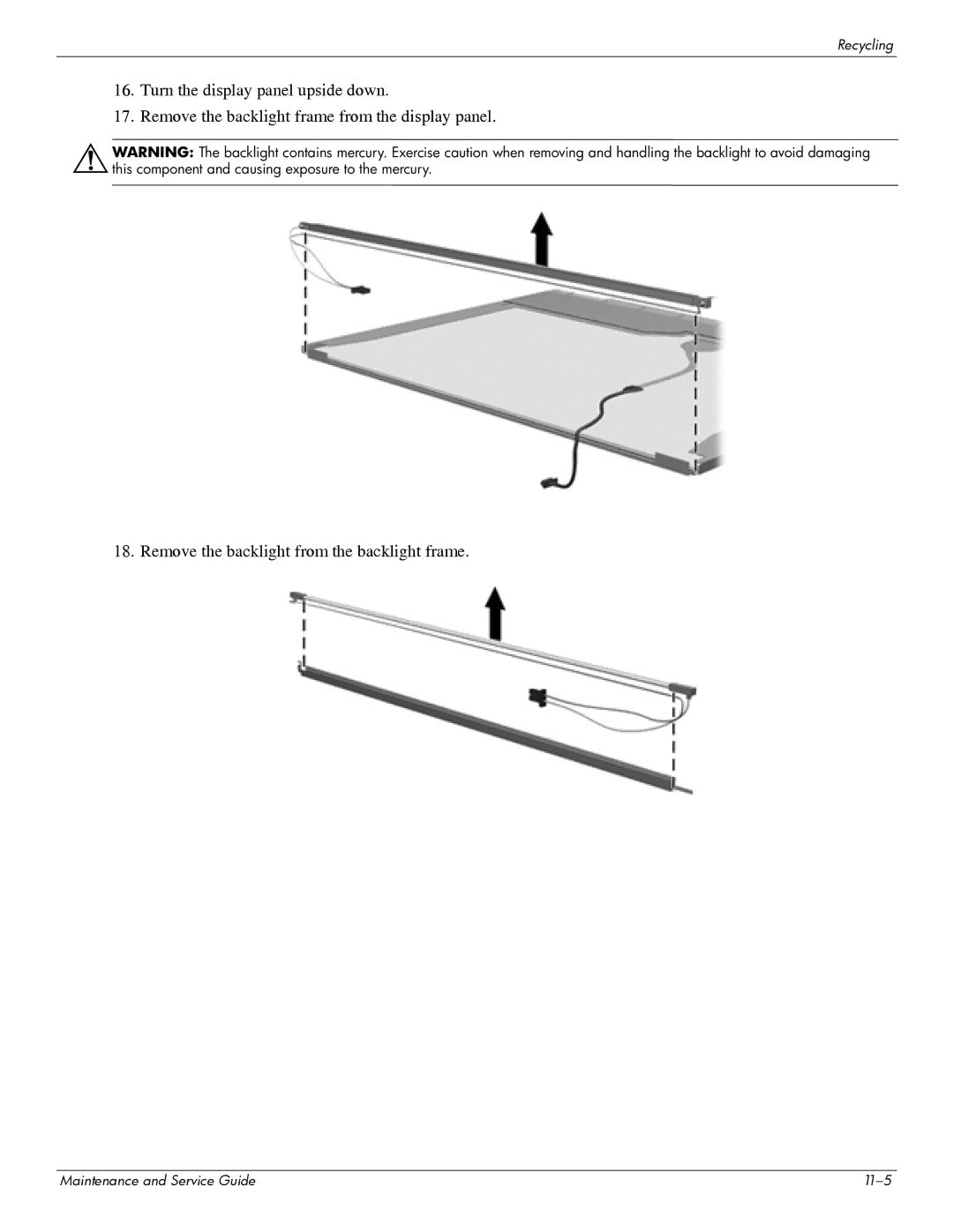 HP DV6 manual Maintenance and Service Guide 11-5 