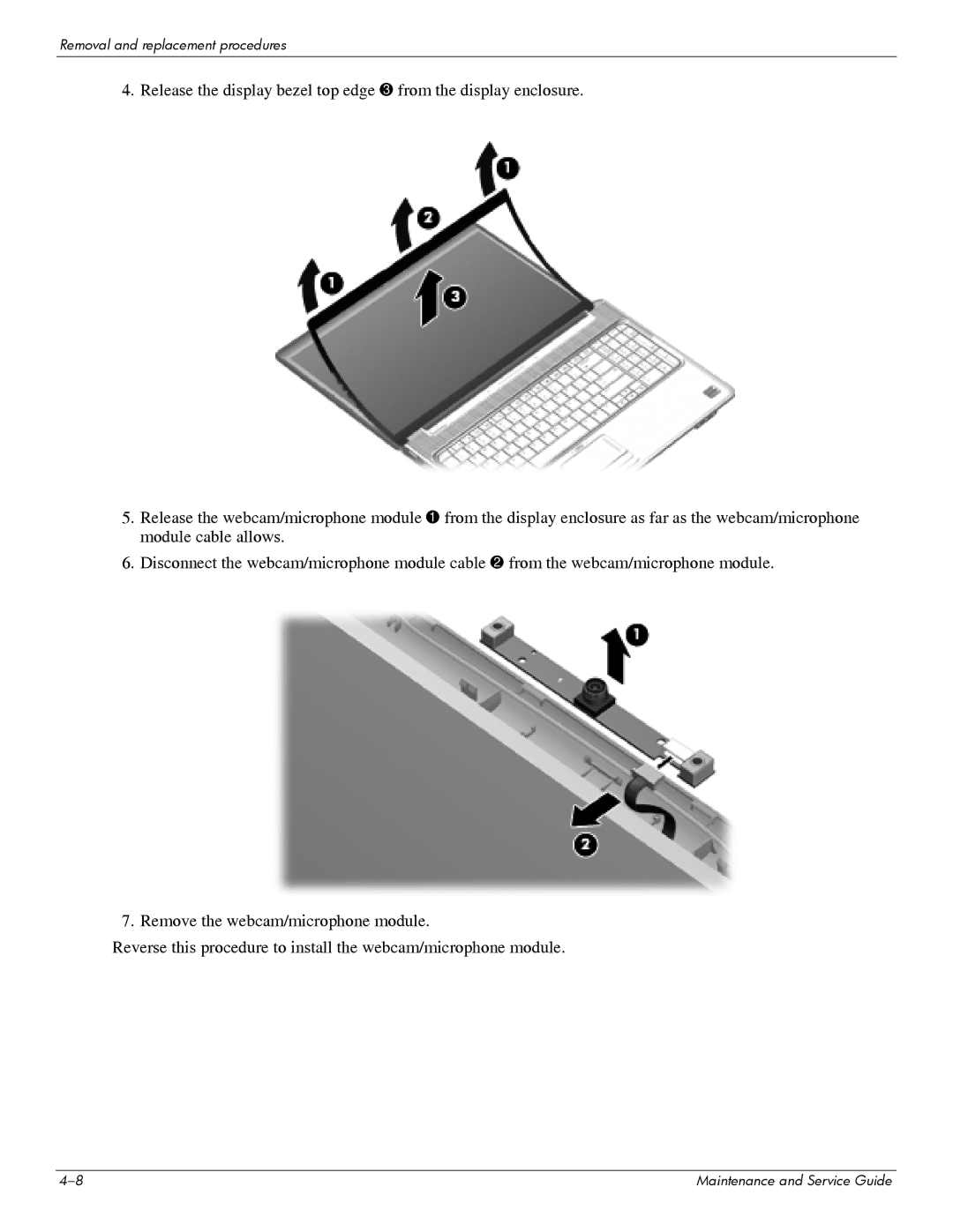 HP DV6 manual Removal and replacement procedures 