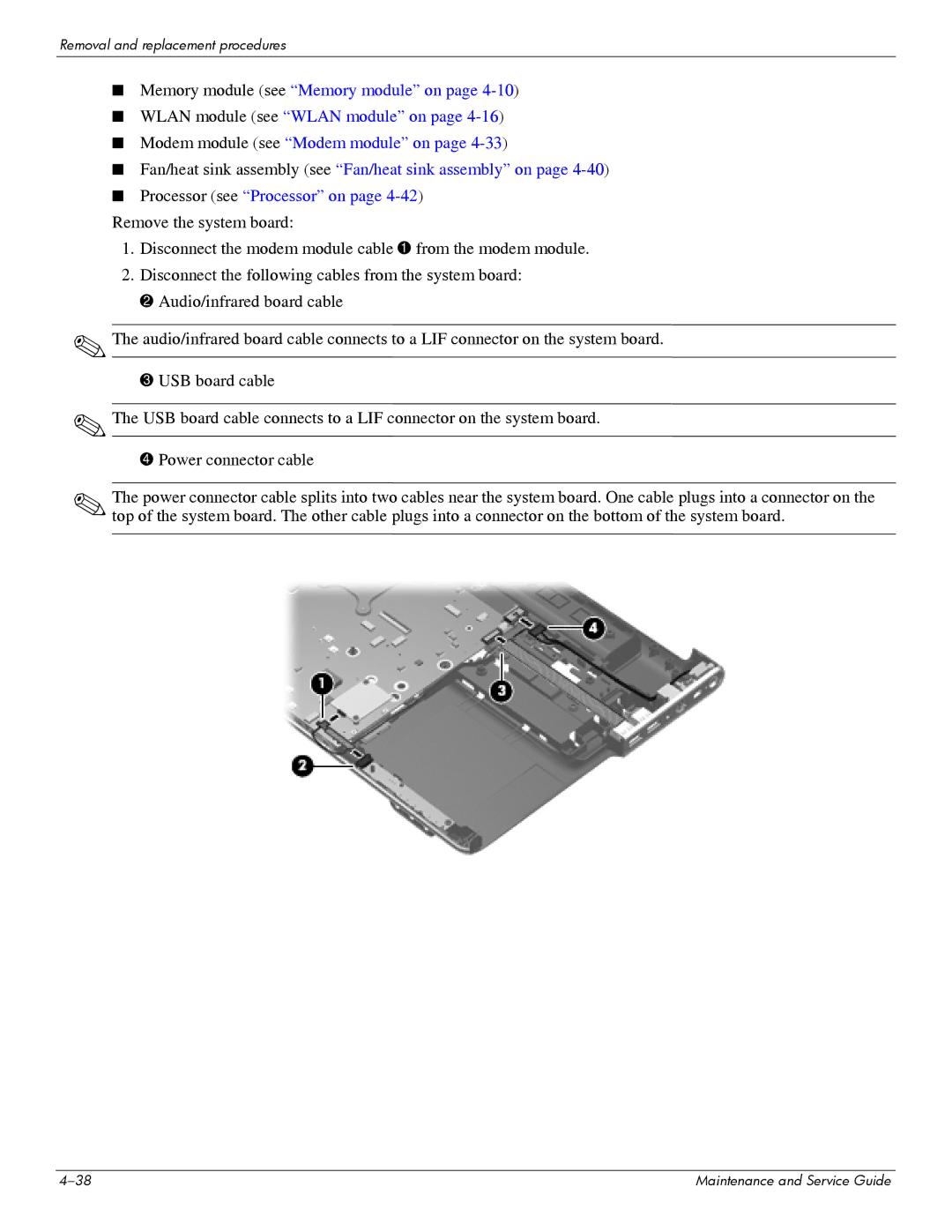 HP DV6 manual Removal and replacement procedures 