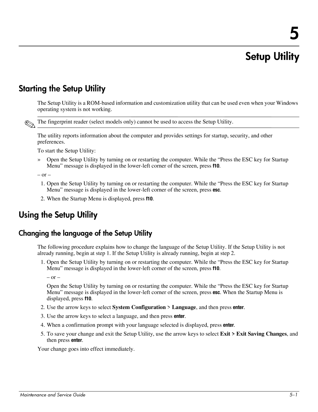 HP dv7-6b56nr A1T84UAR#ABA manual Starting the Setup Utility, Using the Setup Utility 