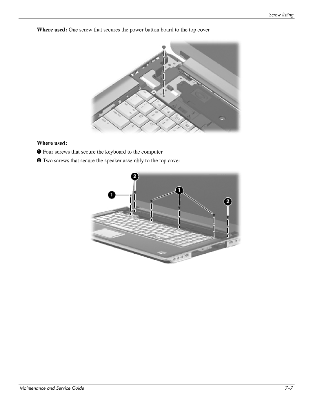 HP DV8 manual Where used 