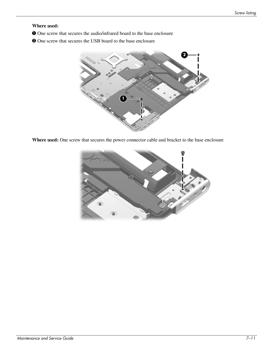 HP DV8 manual Where used 