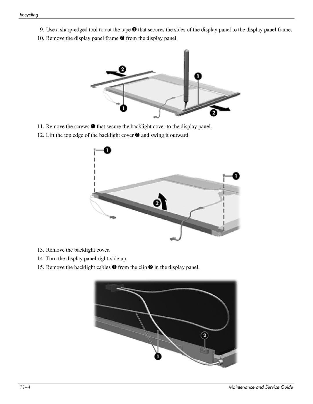 HP DV8 manual 11-4 