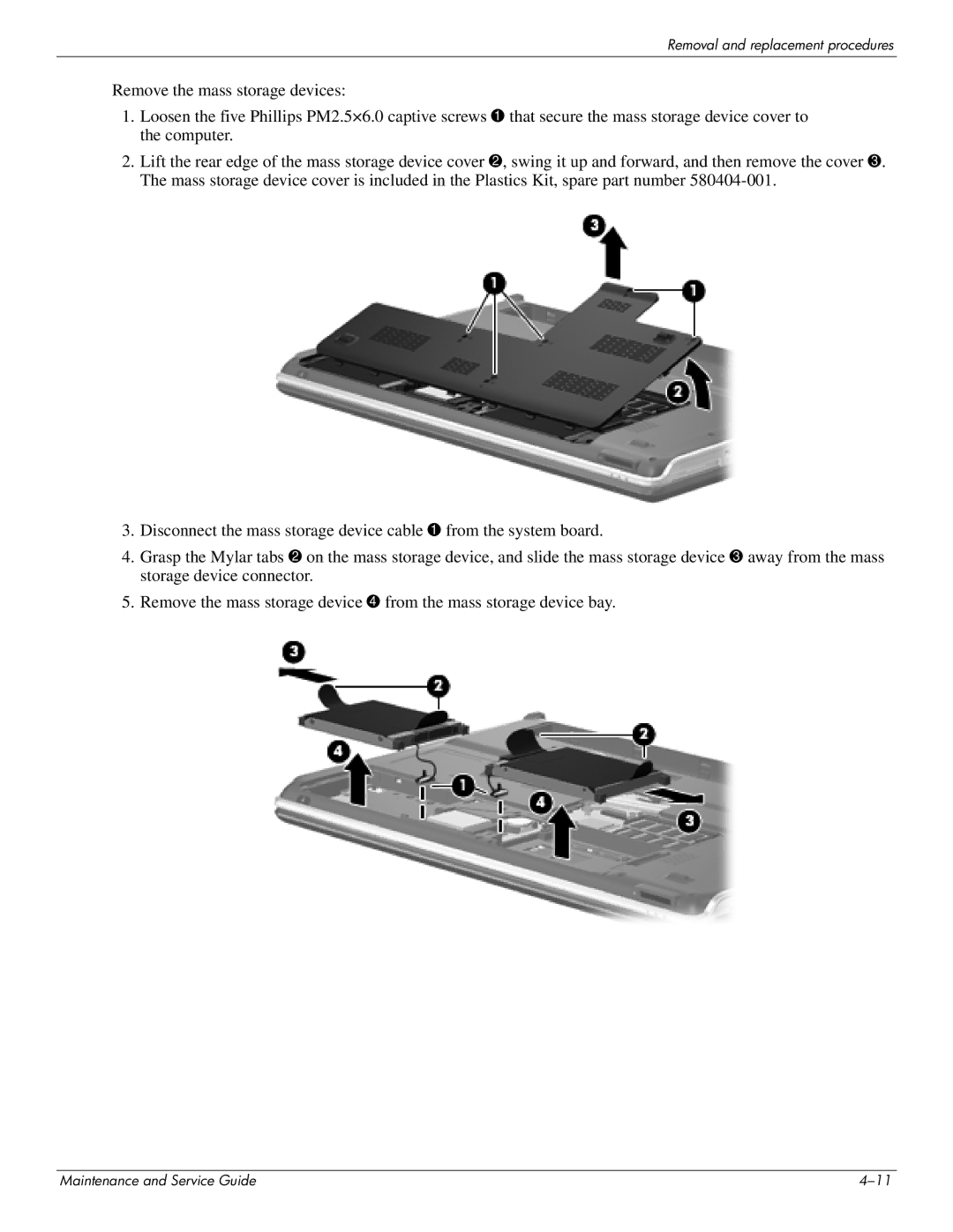 HP DV8 manual Removal and replacement procedures 