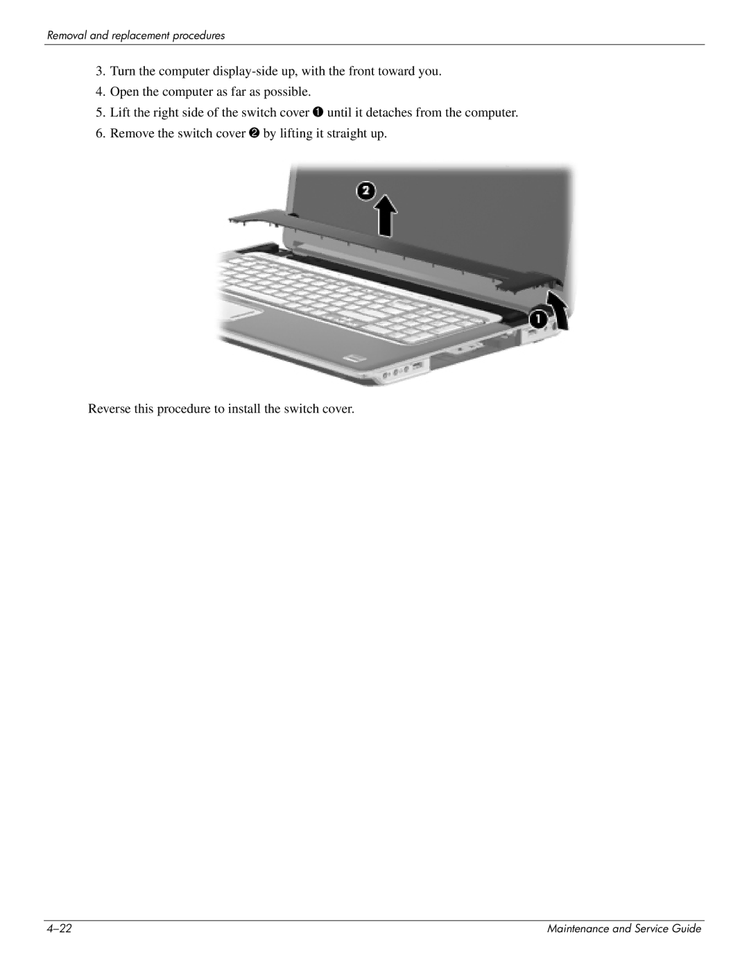 HP DV8 manual Removal and replacement procedures 