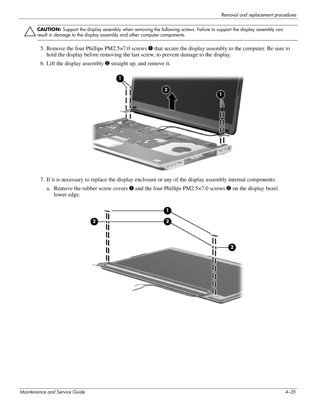 HP DV8 manual Removal and replacement procedures 