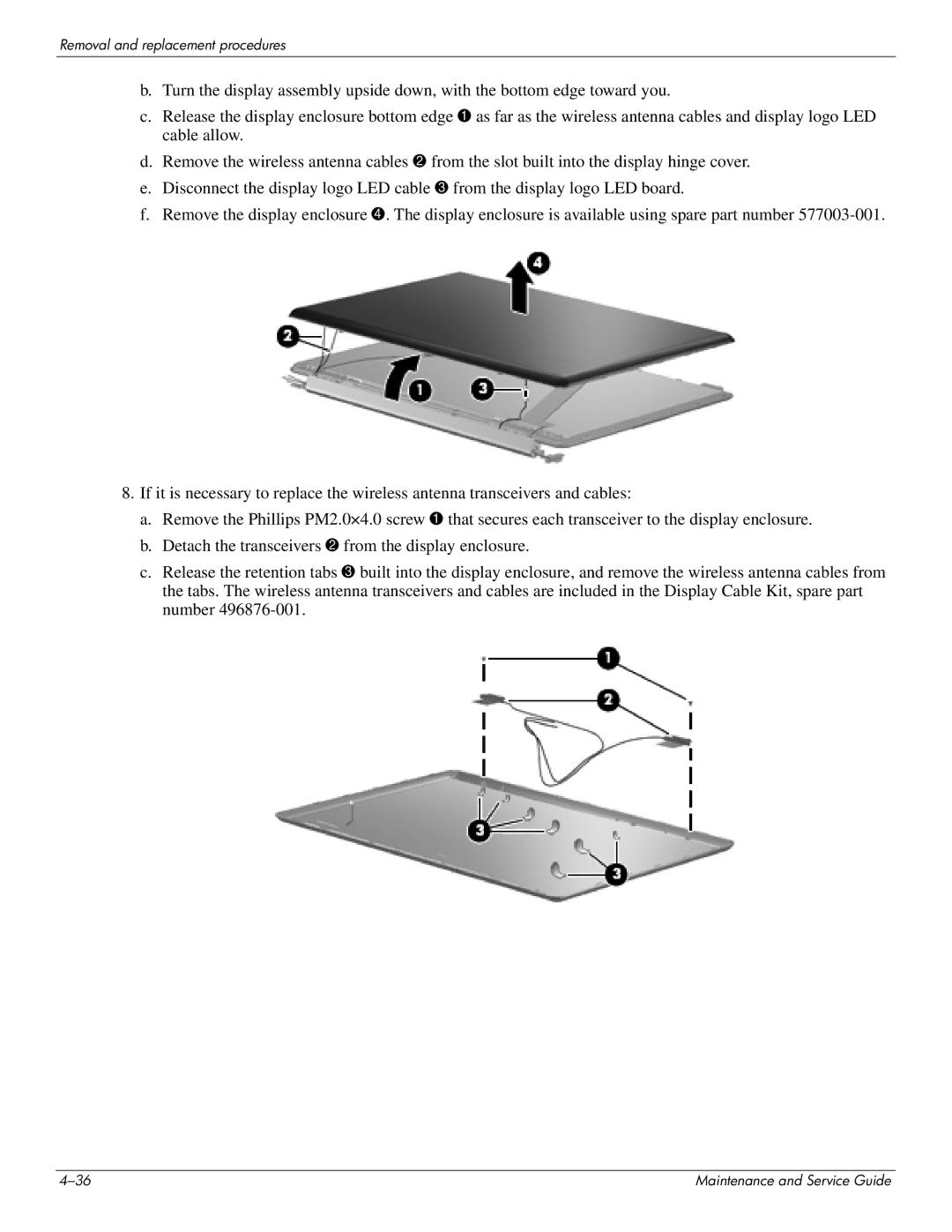 HP DV8 manual Removal and replacement procedures 