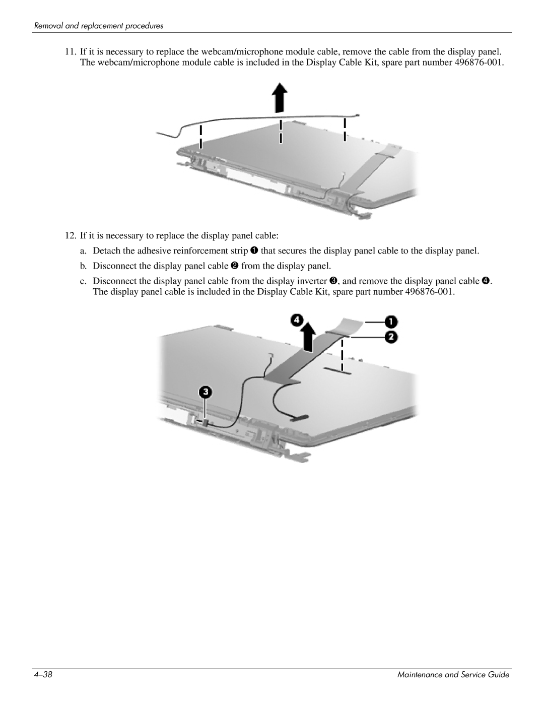 HP DV8 manual Removal and replacement procedures 