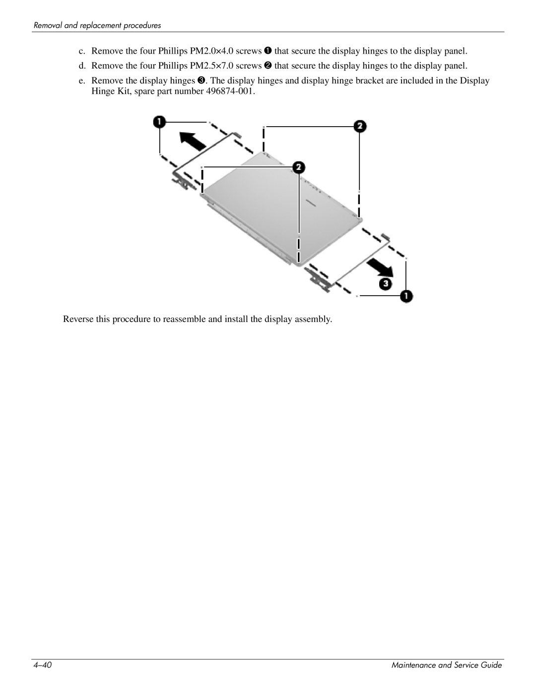 HP DV8 manual Removal and replacement procedures 