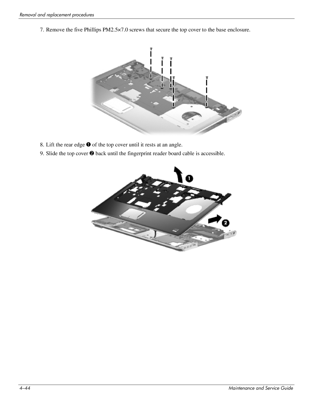 HP DV8 manual Removal and replacement procedures 