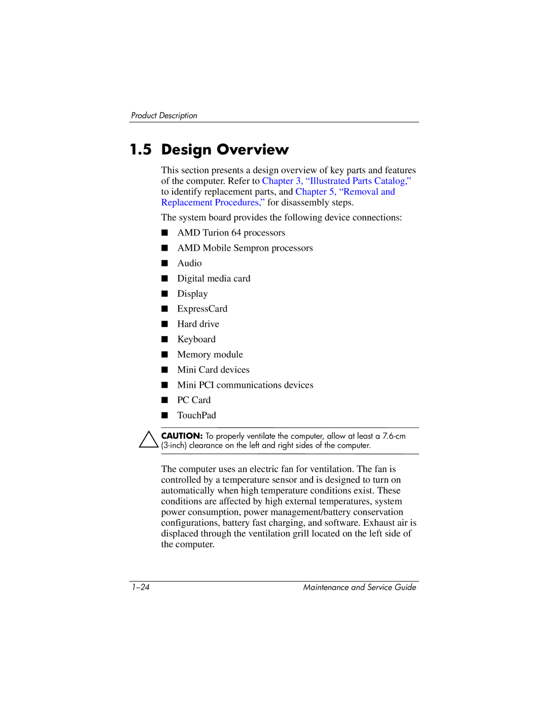 HP DV8000, DV8200 manual Design Overview 