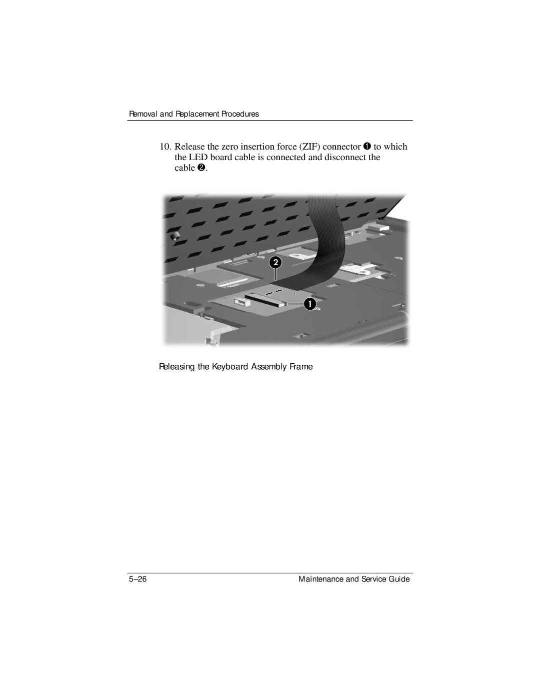 HP dv8000 H3Z14AA manual Releasing the Keyboard Assembly Frame 