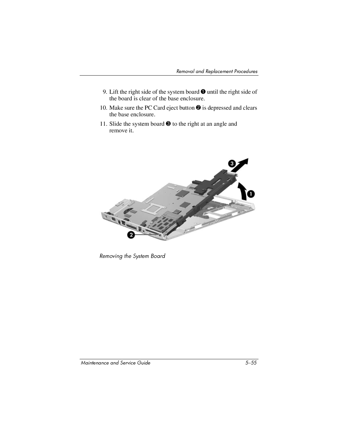 HP dv8000 H3Z14AA manual Removing the System Board 