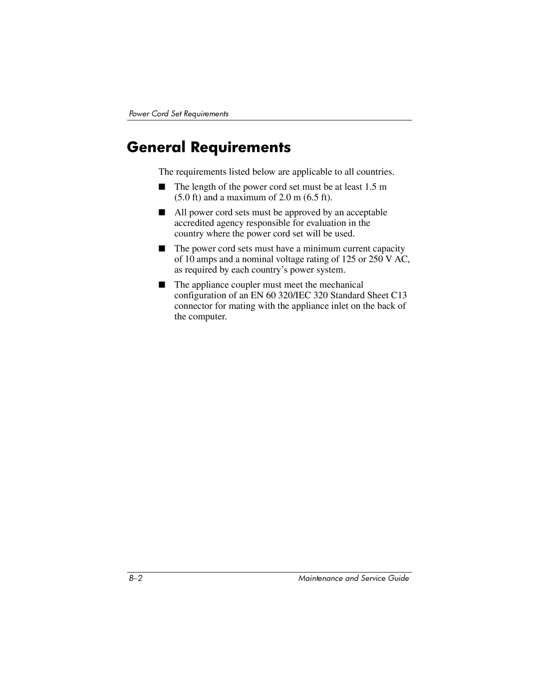 HP dv8000 H3Z14AA manual General Requirements 