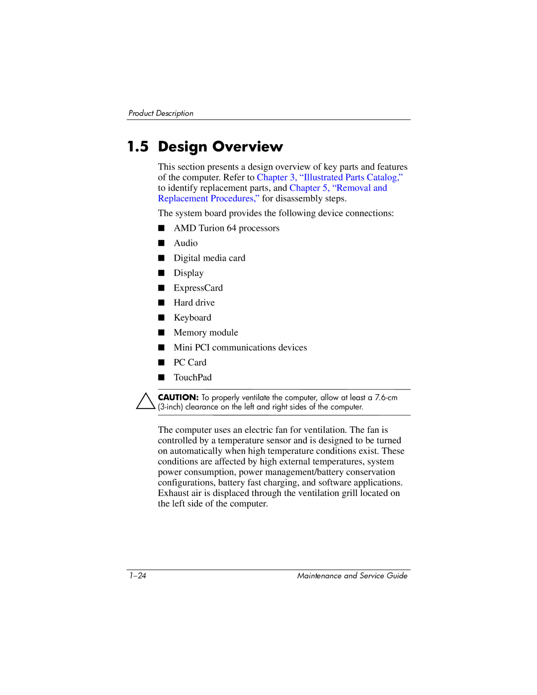 HP dv8000 H3Z14AA manual Design Overview 