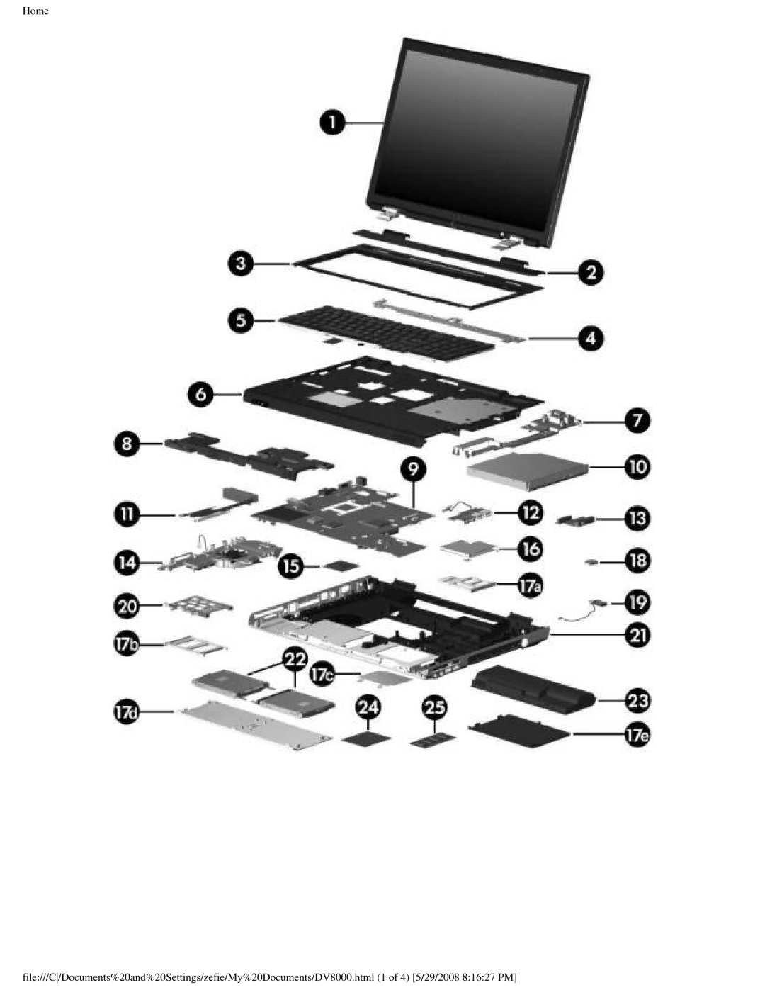 HP DV8000 manual 