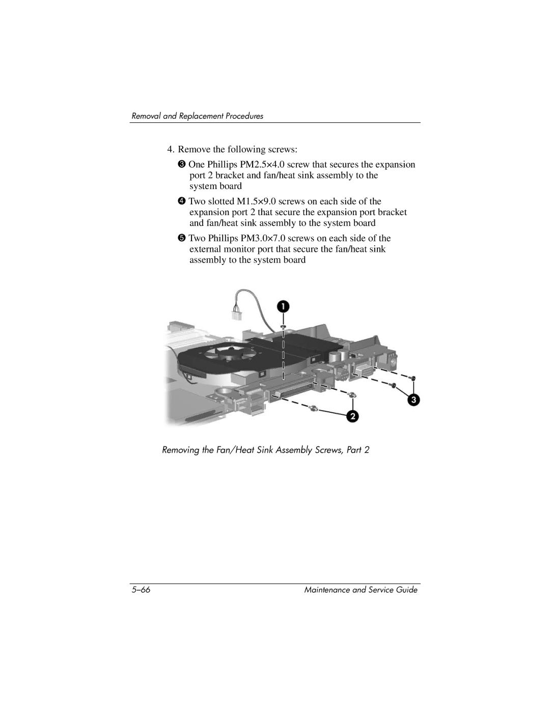 HP DV8300 manual Removing the Fan/Heat Sink Assembly Screws, Part 