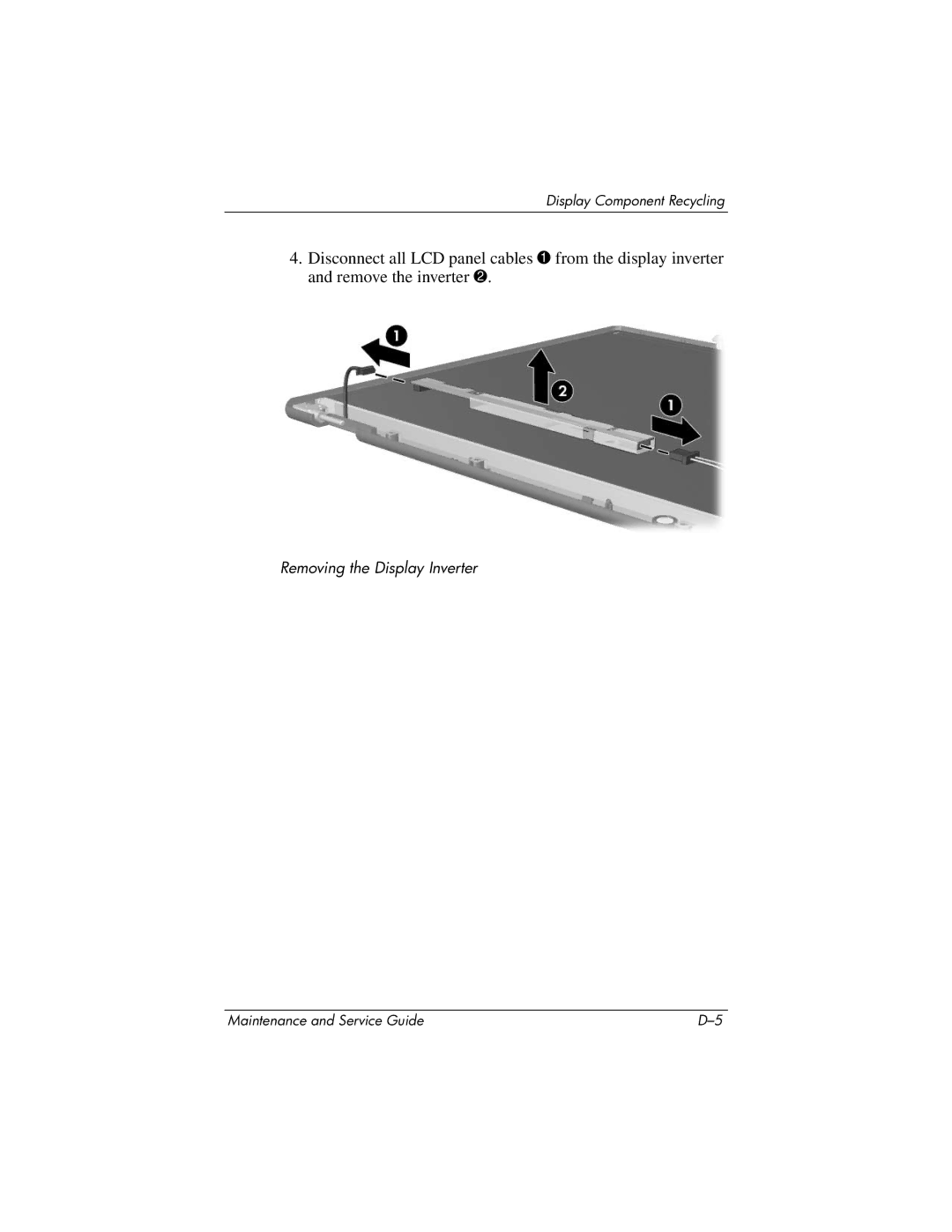 HP DV8300 manual Removing the Display Inverter 