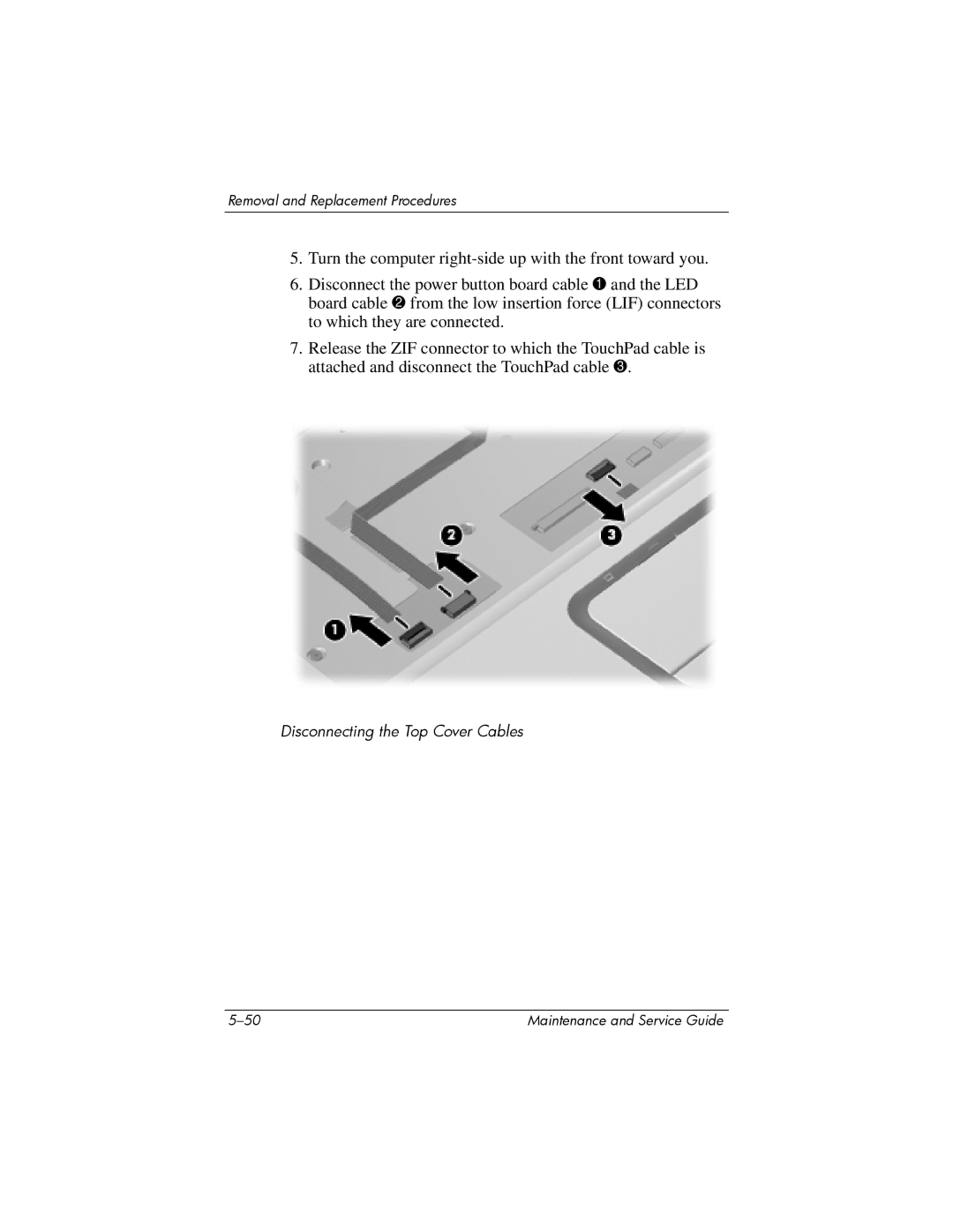 HP dv9000 manual Disconnecting the Top Cover Cables 