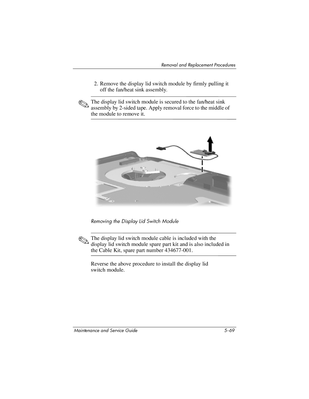 HP dv9000 manual Removing the Display Lid Switch Module 