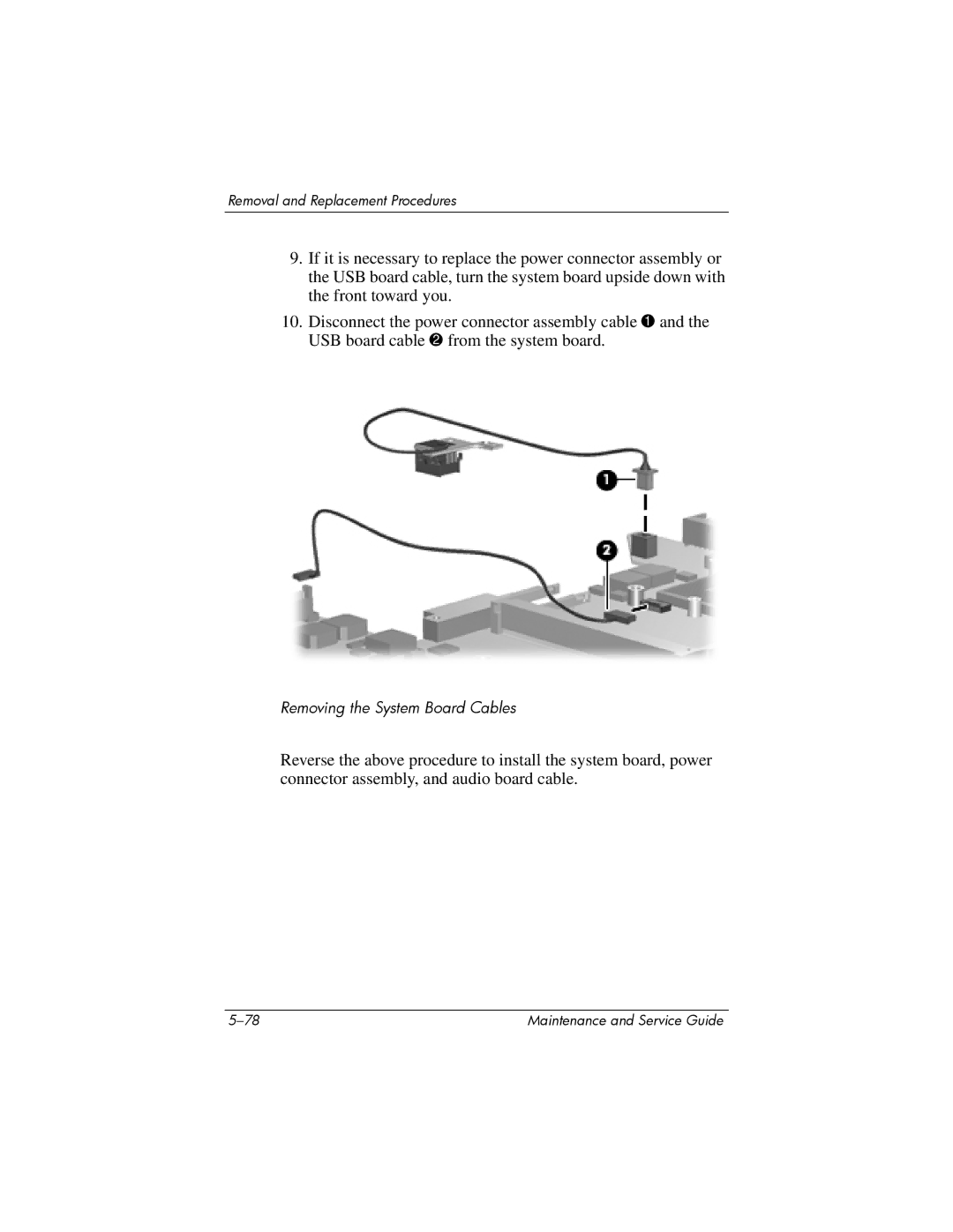 HP dv9000 manual Removing the System Board Cables 