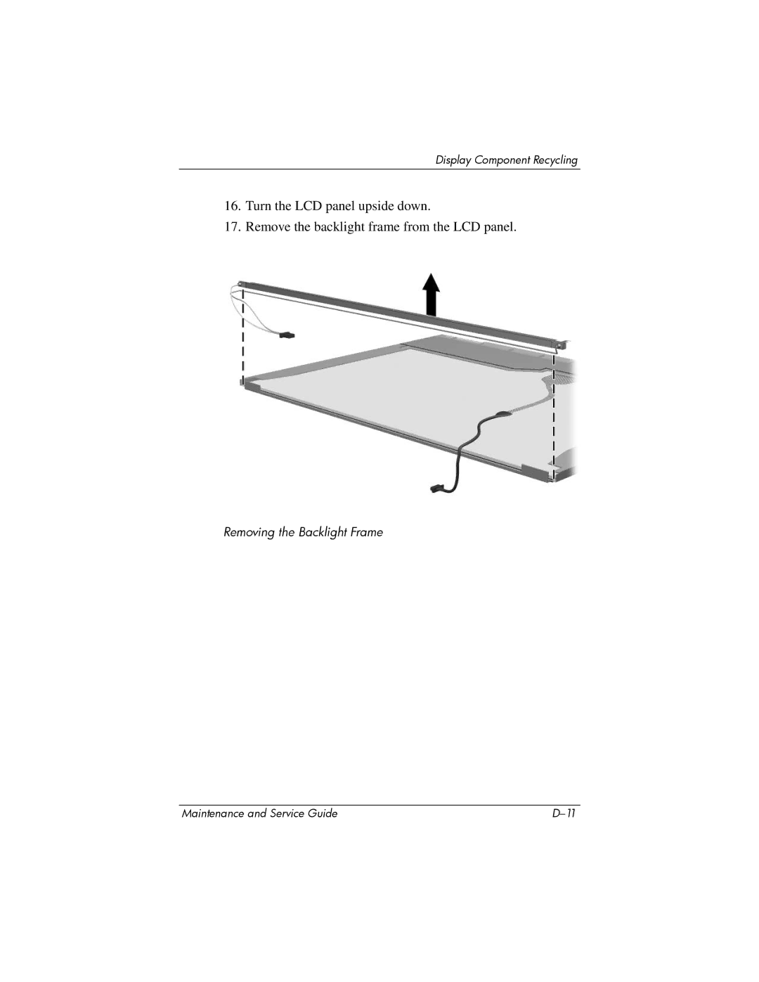 HP dv9000 manual Removing the Backlight Frame 