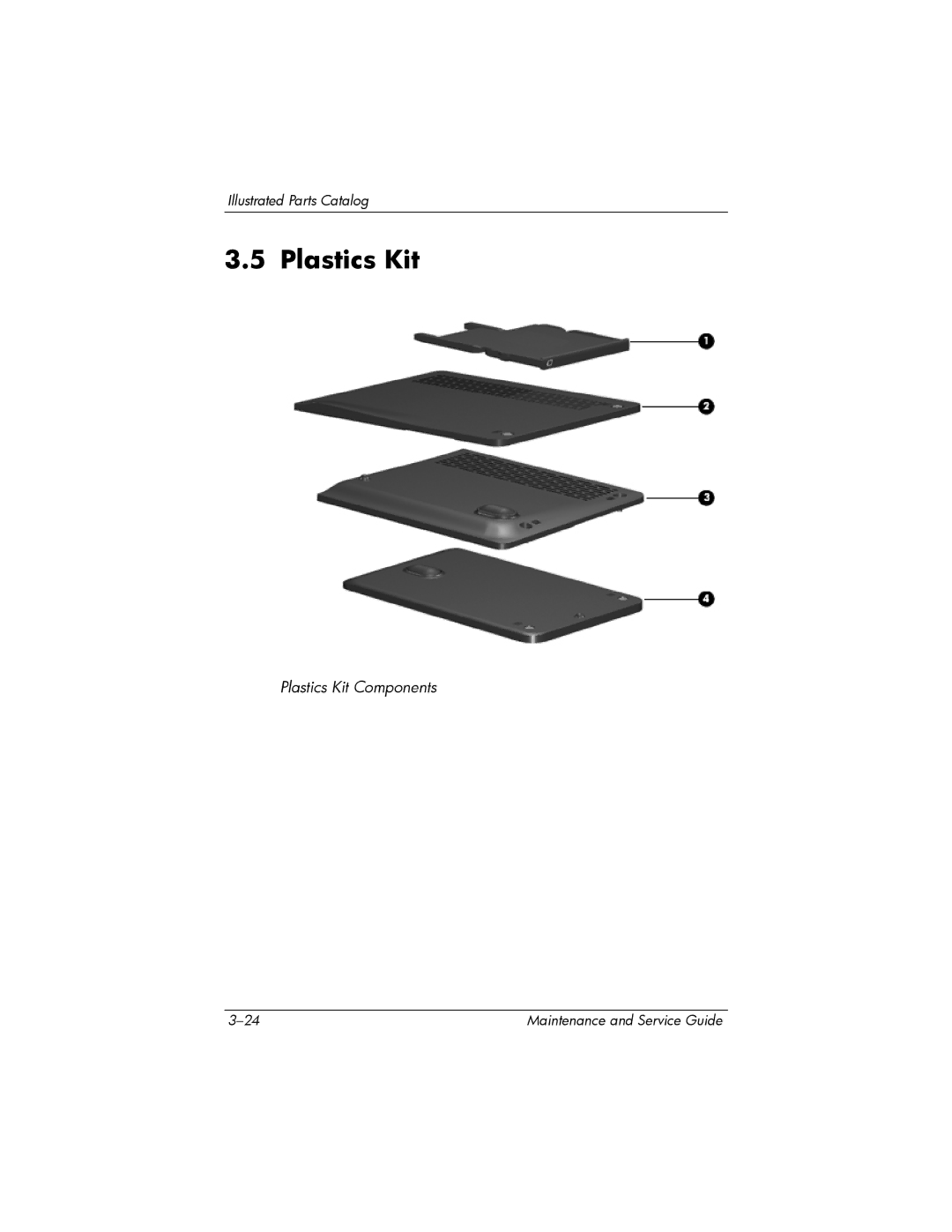 HP dv9000 manual Plastics Kit 