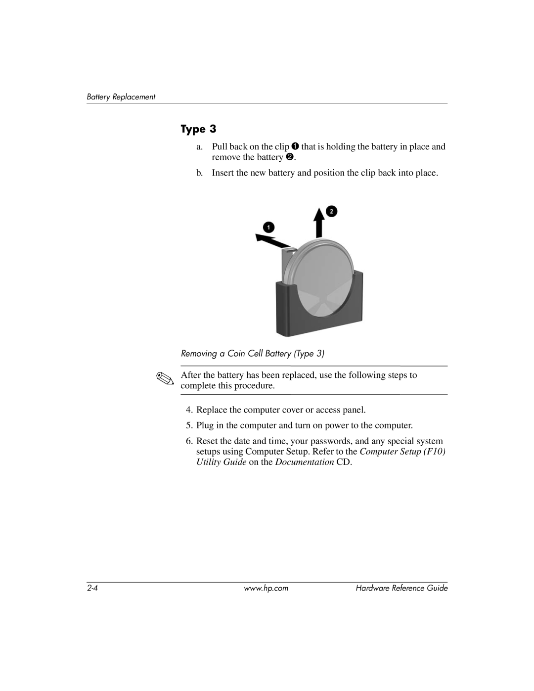 HP dx2200 manual Type 