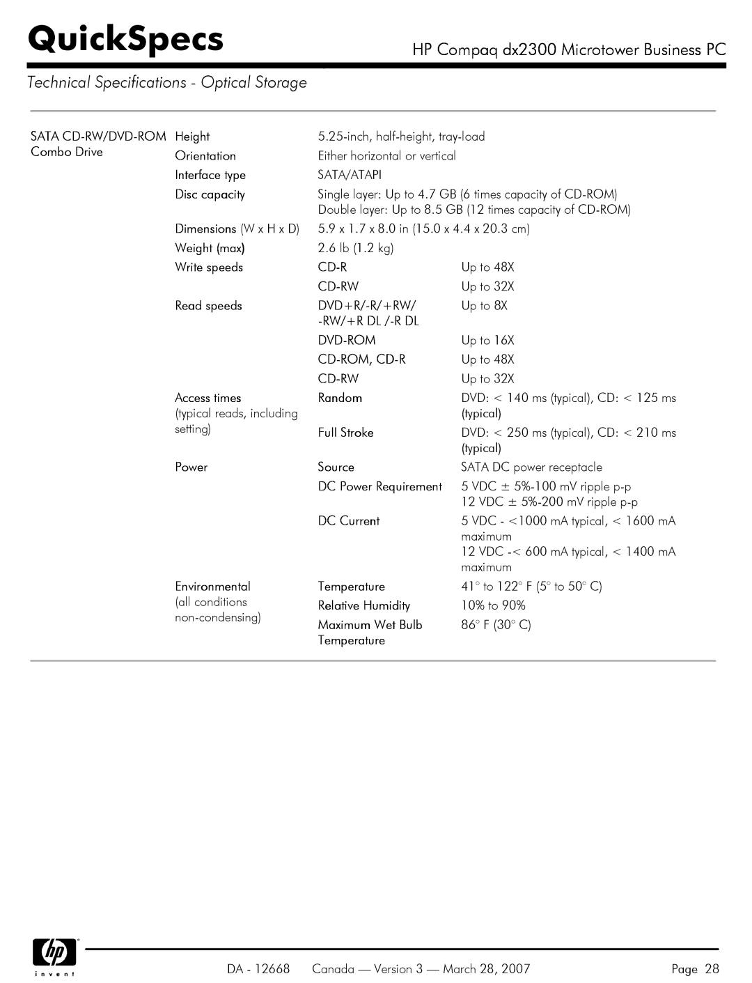 HP DX2300 manual Cd-Rw, Cd-Rom, Cd-R 