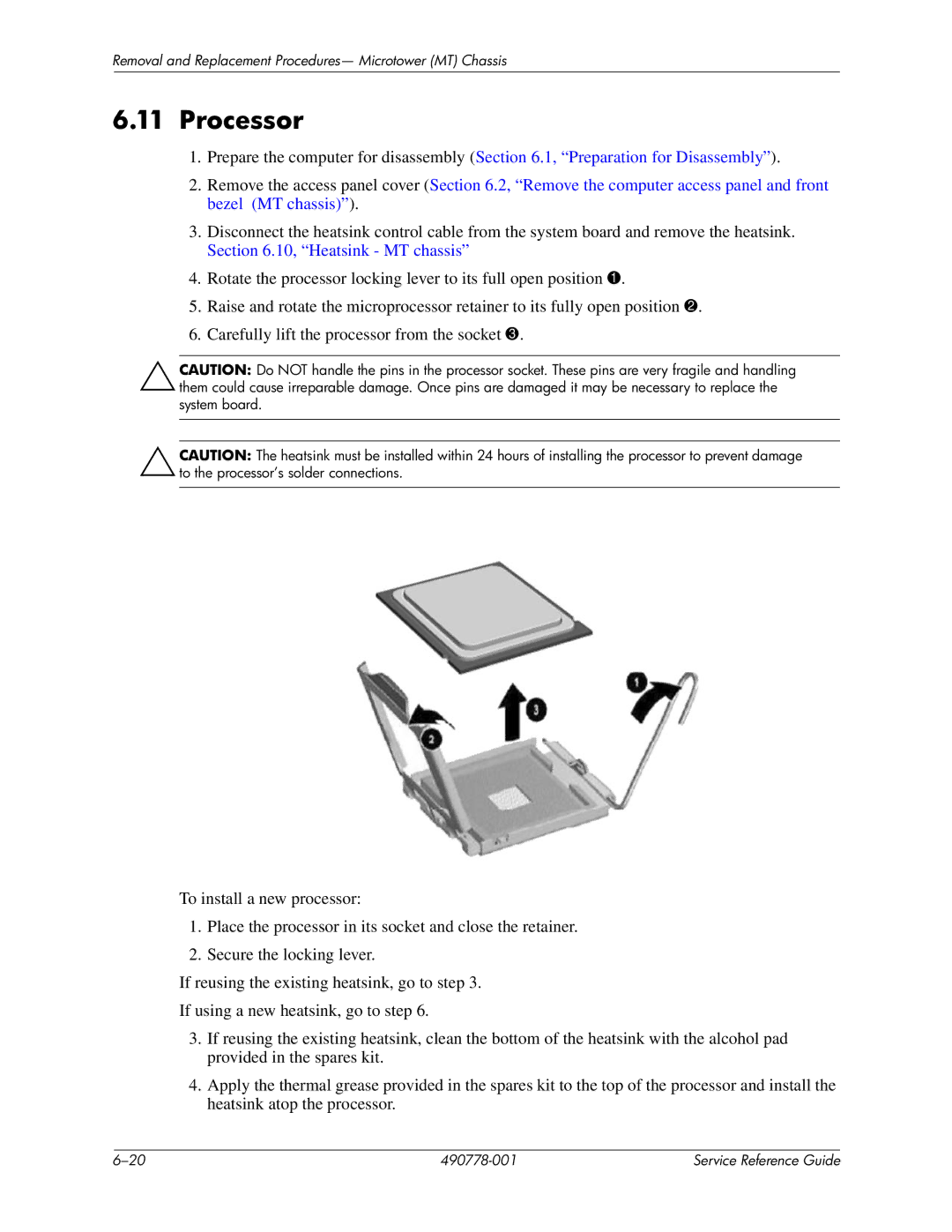 HP dx2310 manual Processor 