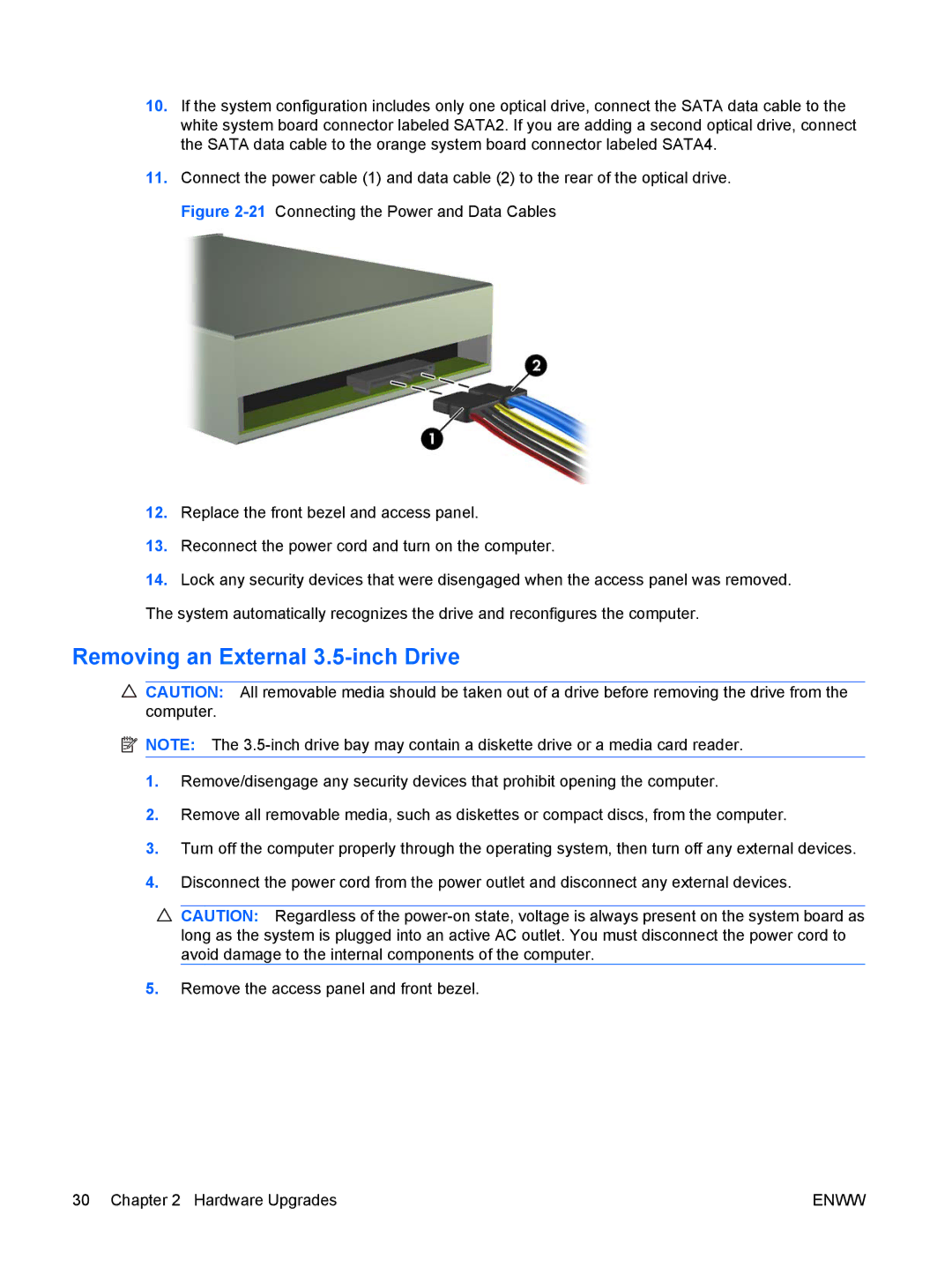 HP dx2420 manual Removing an External 3.5-inch Drive 