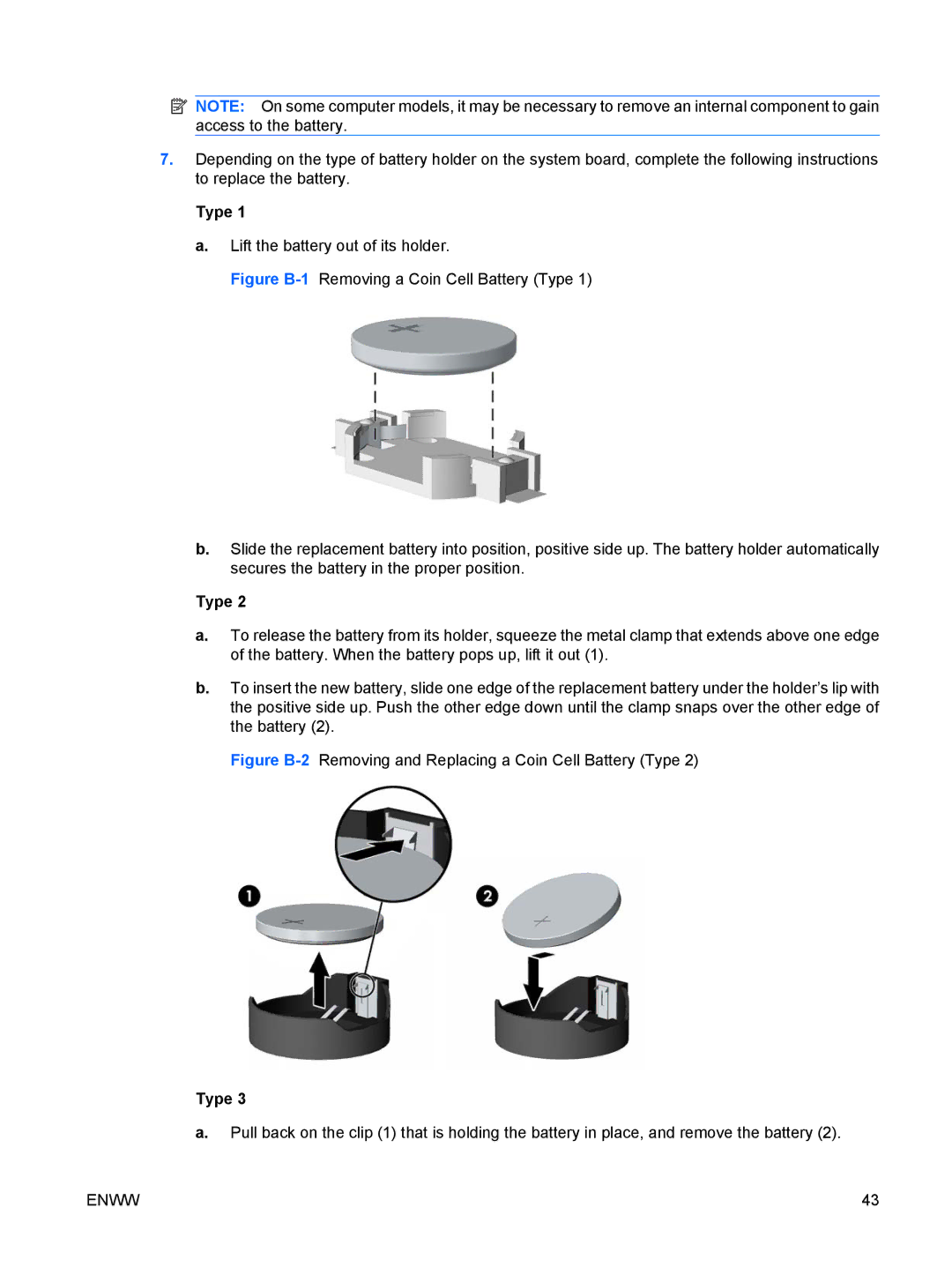 HP dx2420 manual Type 