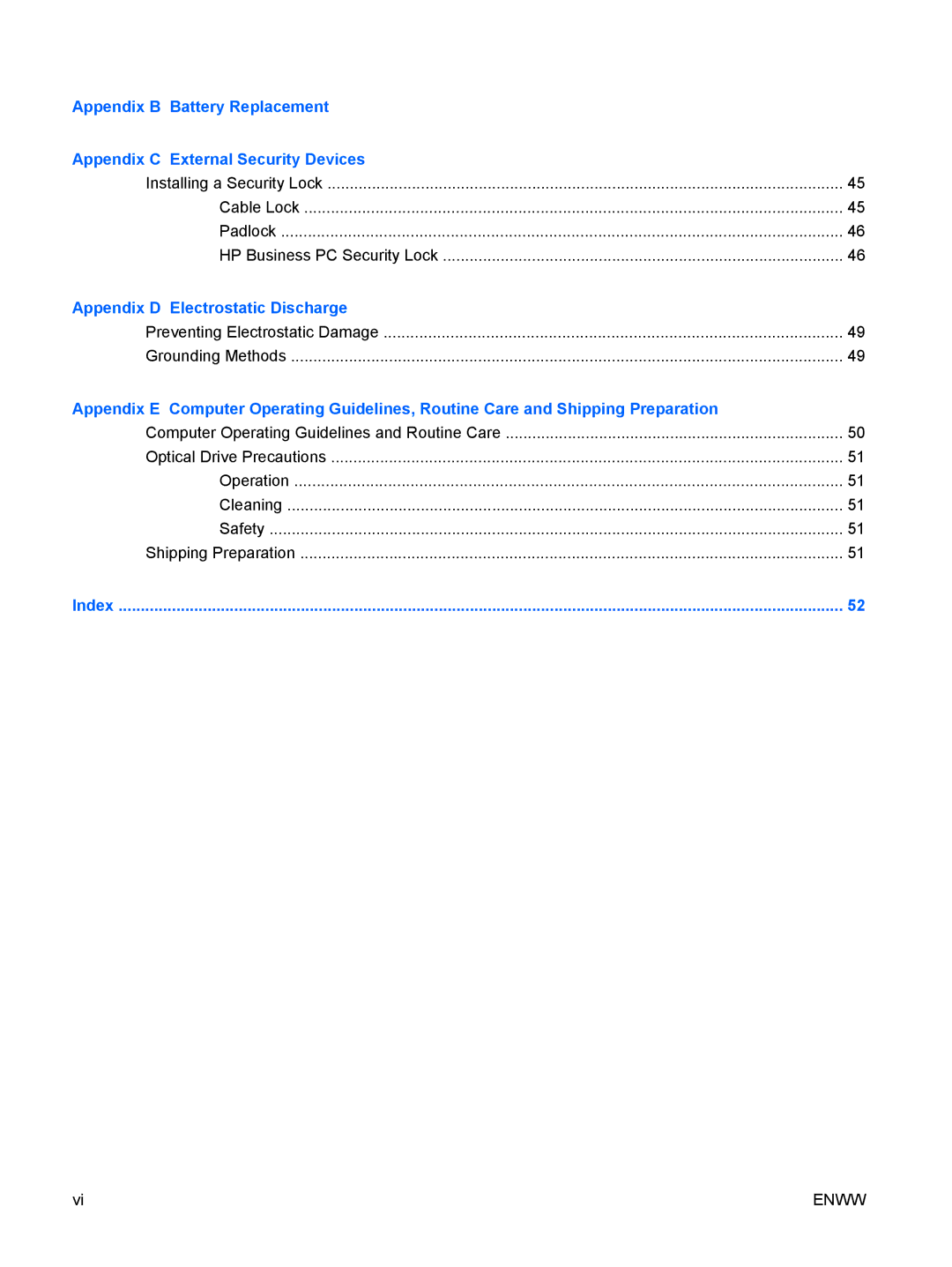 HP dx2420 manual Appendix D Electrostatic Discharge 