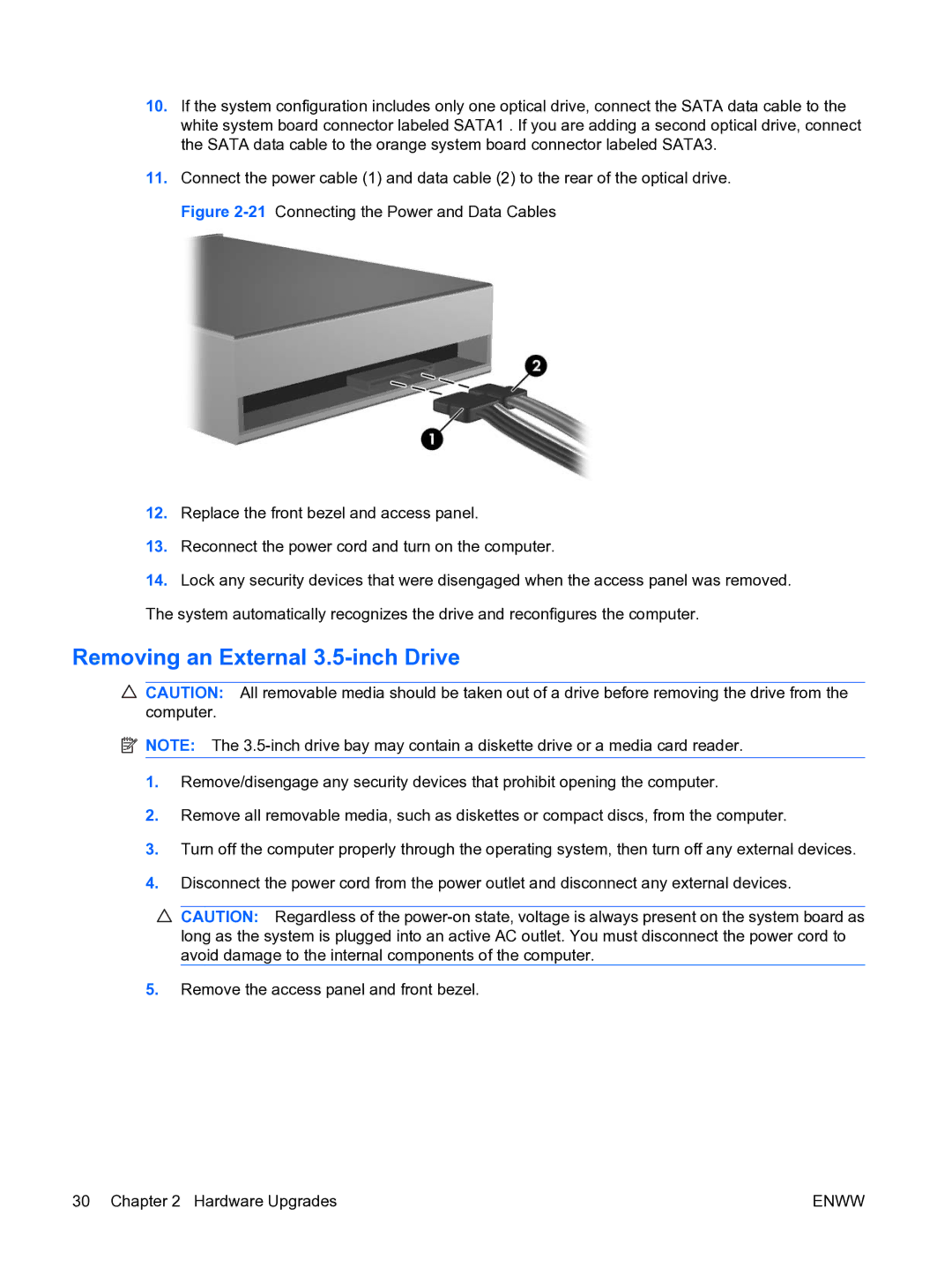 HP dx2450 manual Removing an External 3.5-inch Drive 