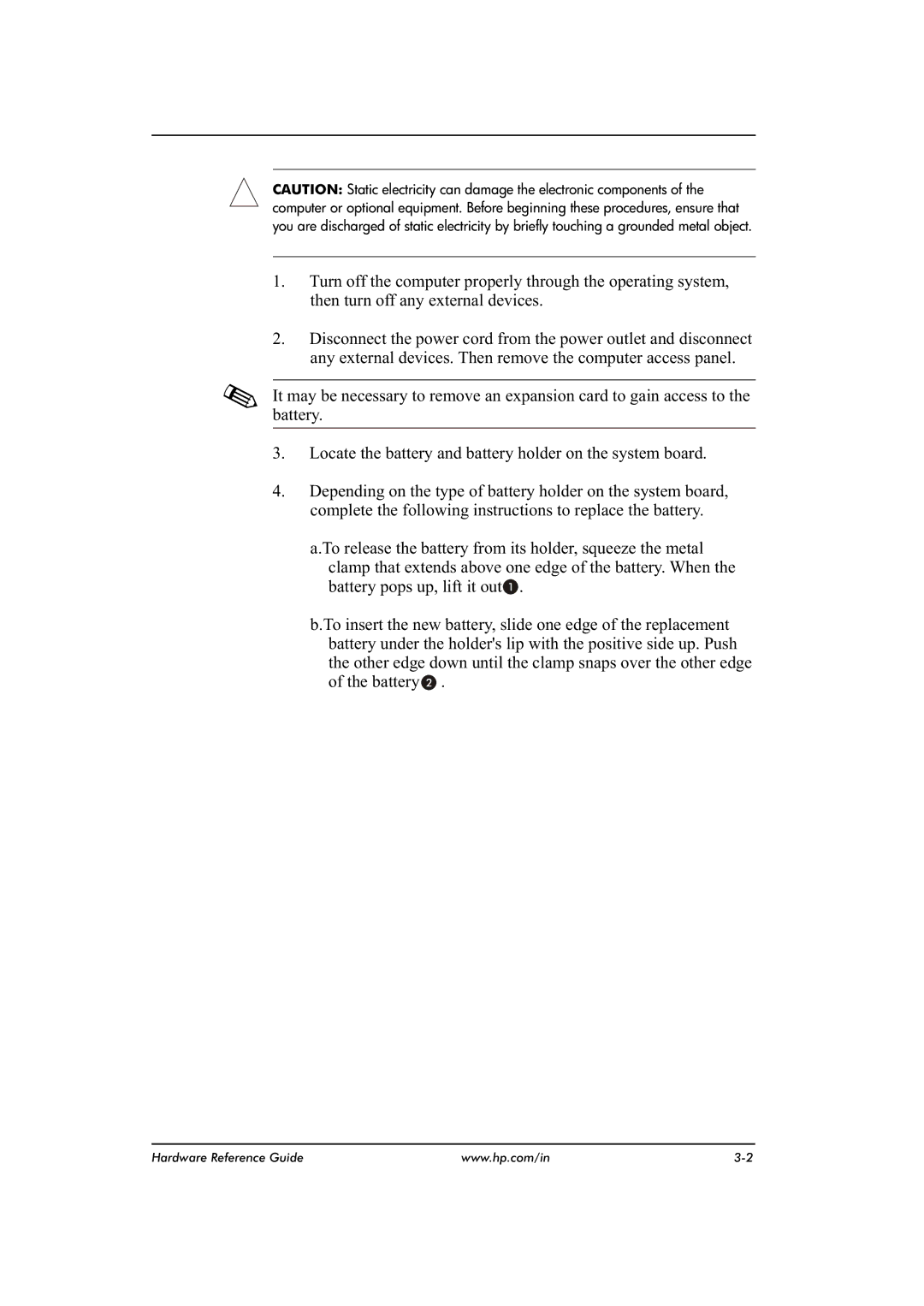 HP dx2480 manual Hardware Reference Guide 