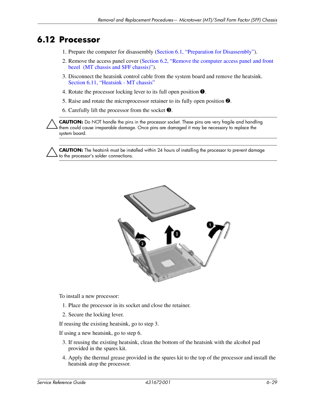 HP dx2700 manual Processor 