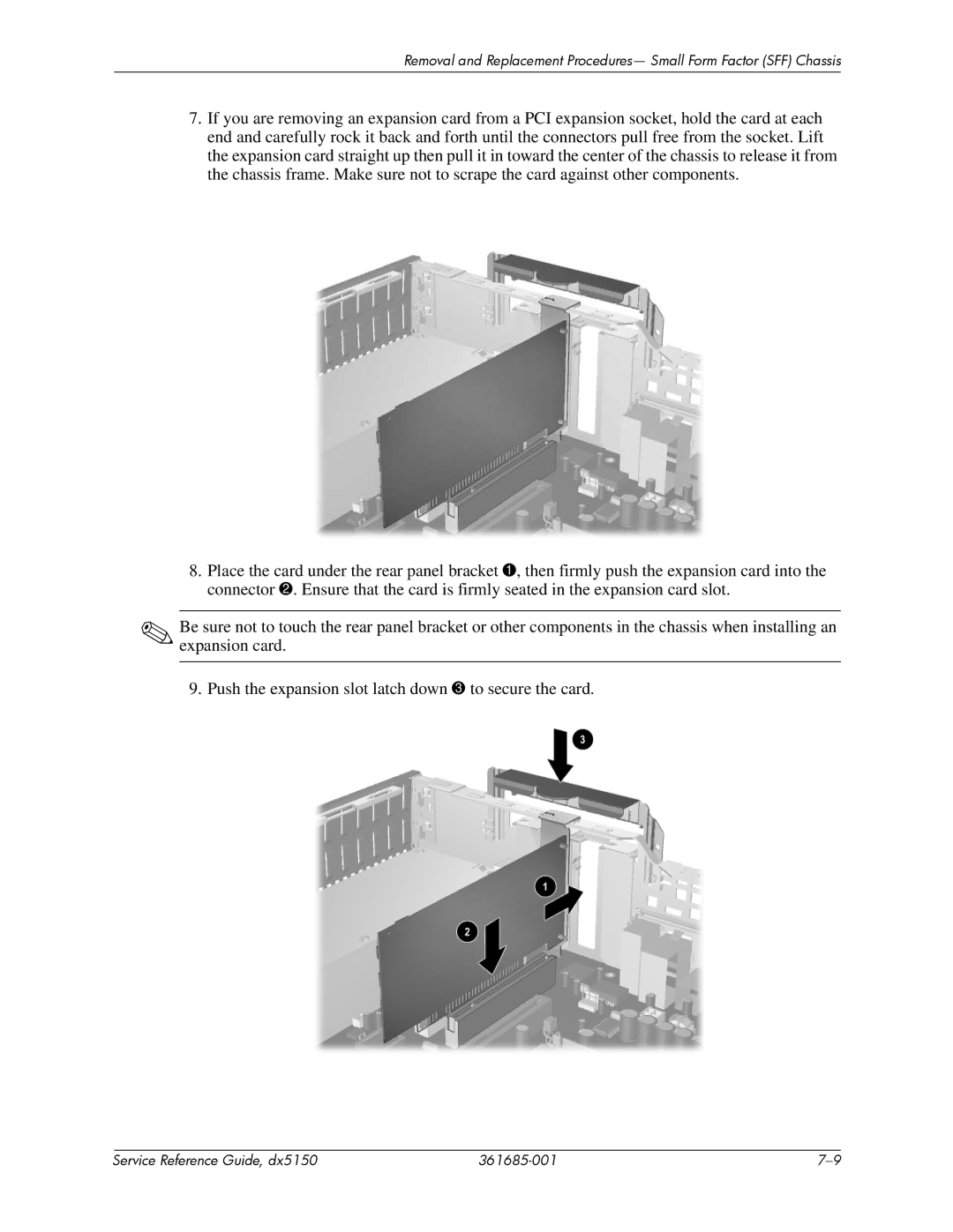 HP manual Service Reference Guide, dx5150 361685-001 